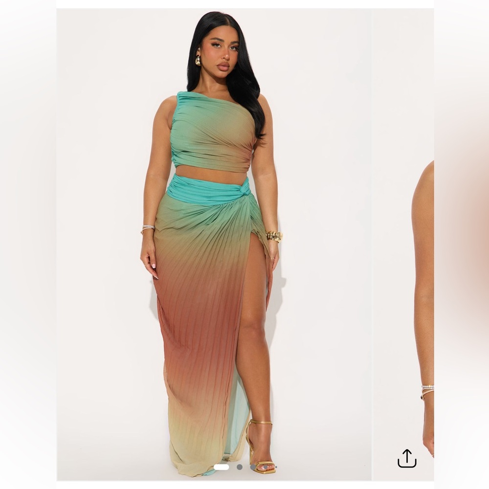 Fashion nova vacation skirt set- The last sunset ombré skirt set